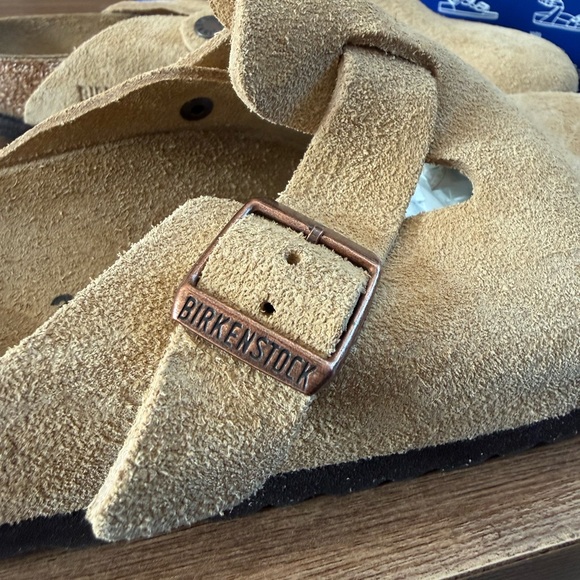 New Birkenstock Latte Suede Boston Clogs size 38 M / US size 7 - Picture 9 of 9